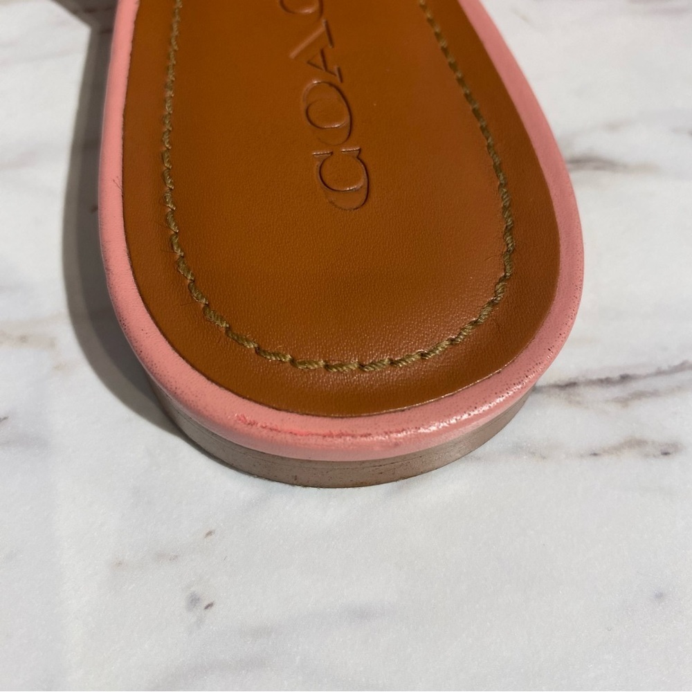 Coach‎ Sofi leather slides mules petal pink - Picture 12 of 16